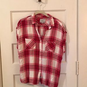 Red/white rails blouse! Good condition